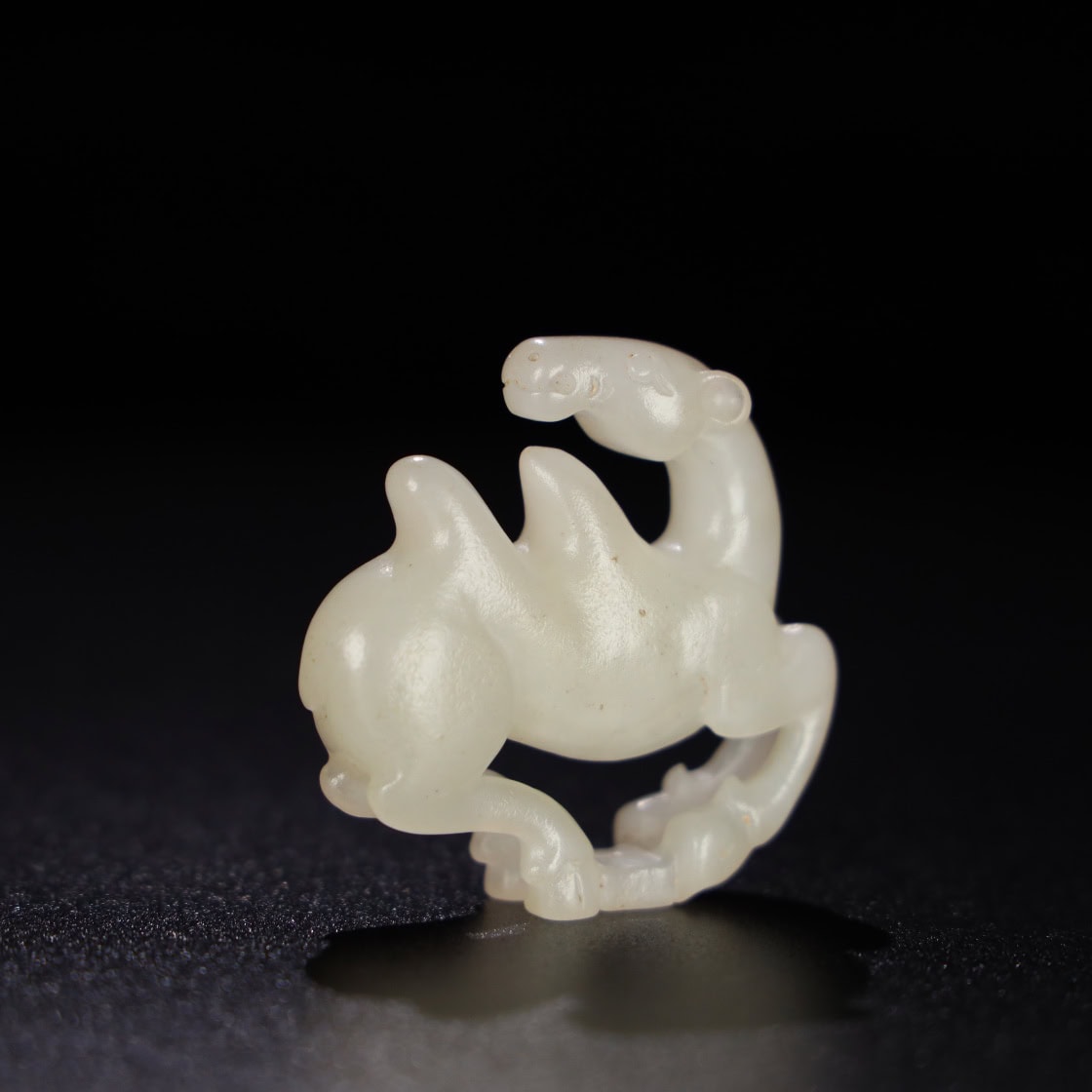 Chinese Natural Jade Carved camel handles
