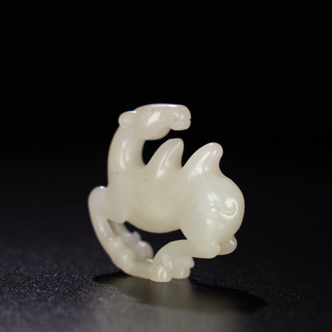 Chinese Natural Jade Carved camel handles
