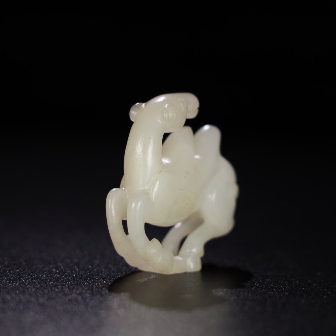 Chinese Natural Jade Carved camel handles