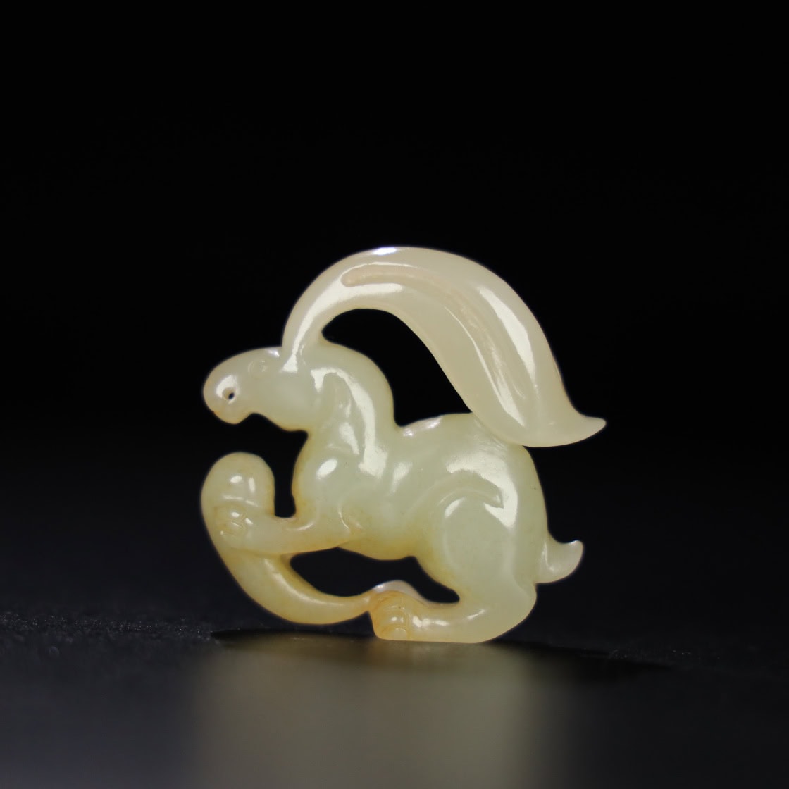 Chinese Natural Jade Carved Rabbit