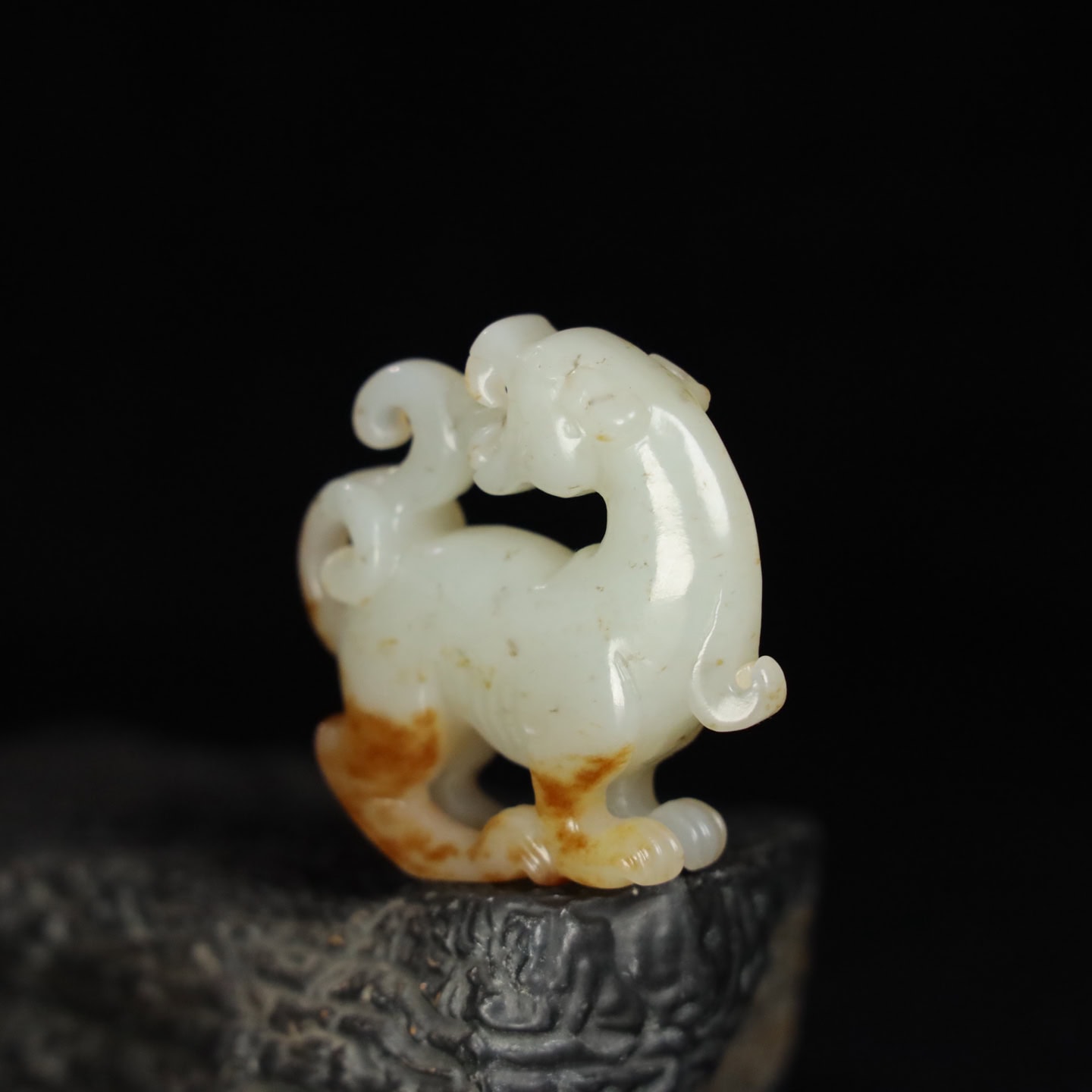 Chinese Natural Jade Carved beasts