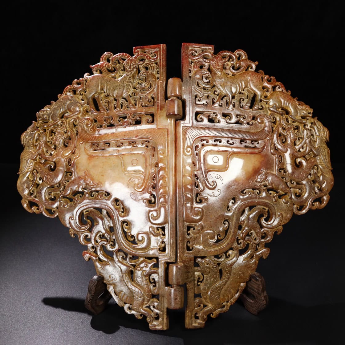 Chinese Natural Jade Carved masks