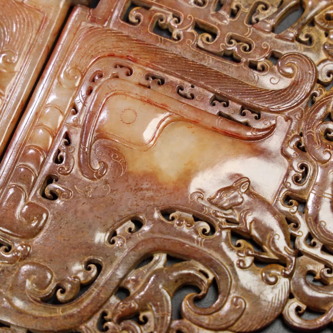 Chinese Natural Jade Carved masks