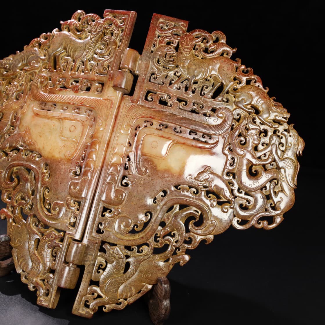Chinese Natural Jade Carved masks