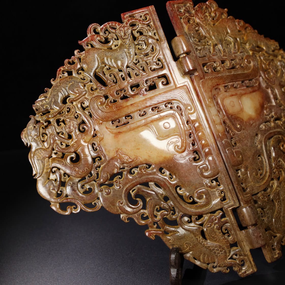 Chinese Natural Jade Carved masks