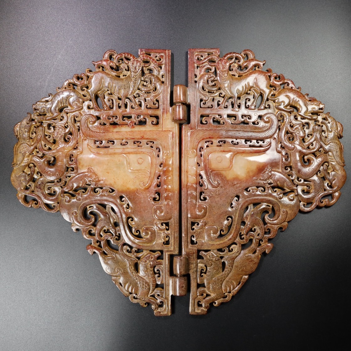 Chinese Natural Jade Carved masks