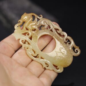 Chinese Natural Jade Carved Pendant