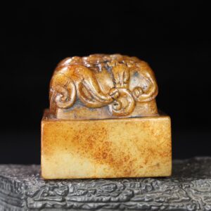 Chinese Natural Jade Carved Seal