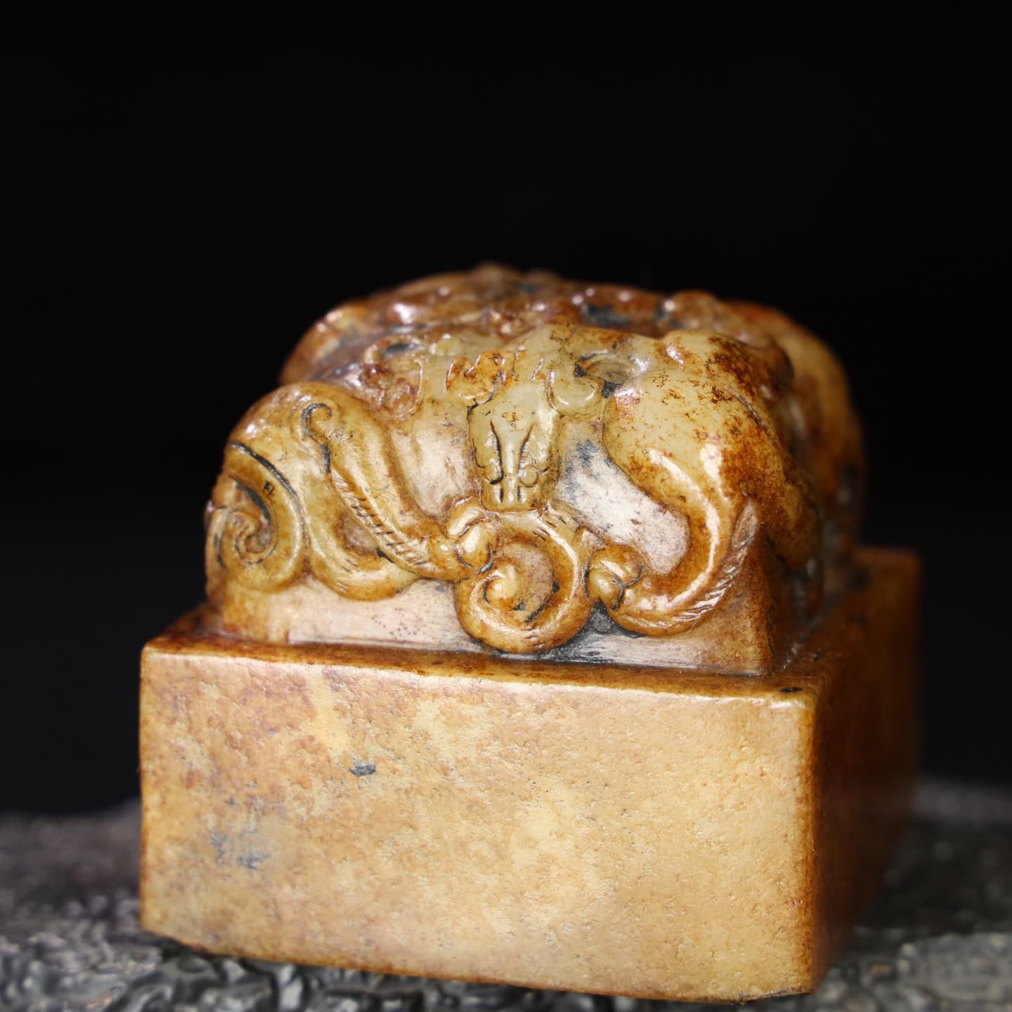 Chinese Natural Jade Carved Seal