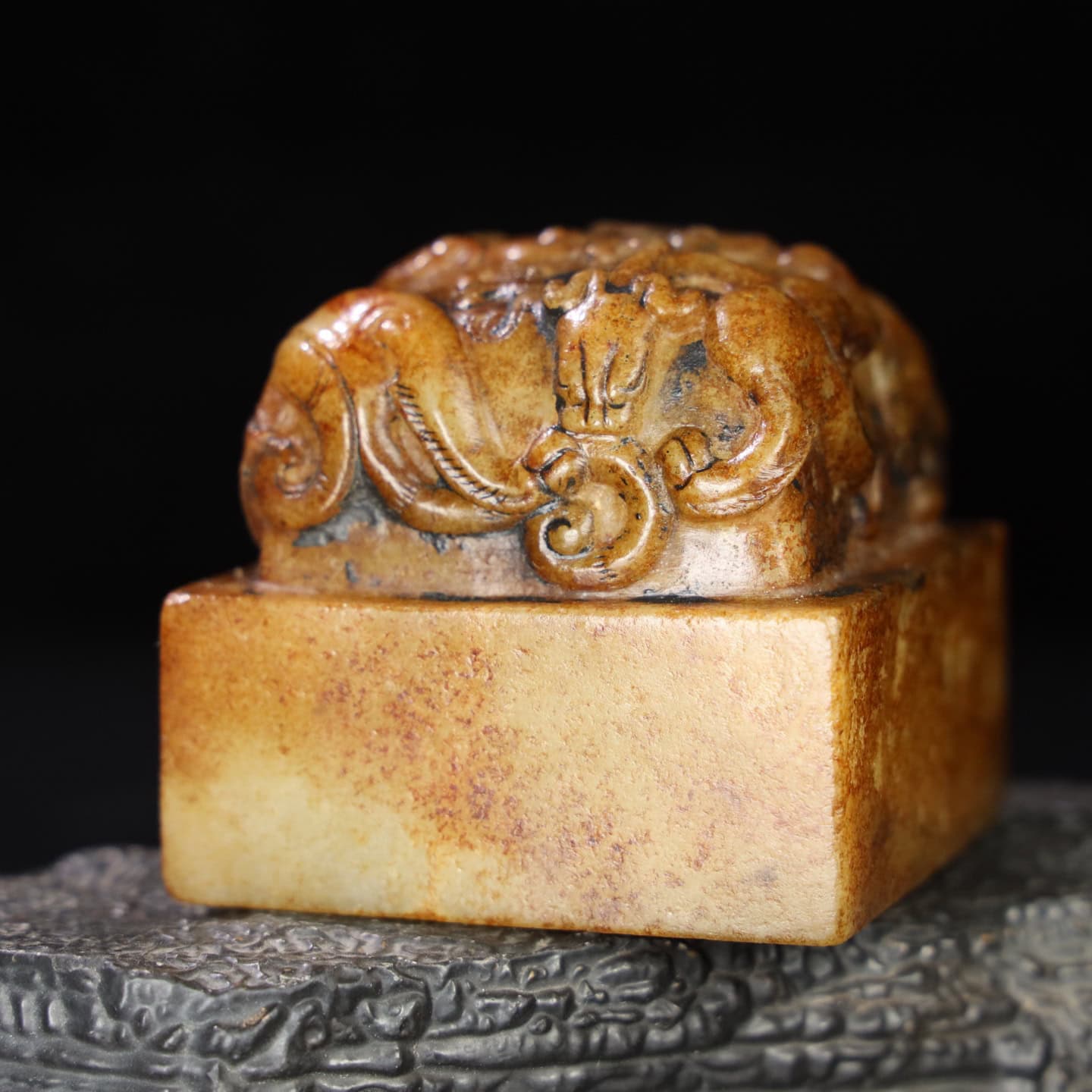 Chinese Natural Jade Carved Seal