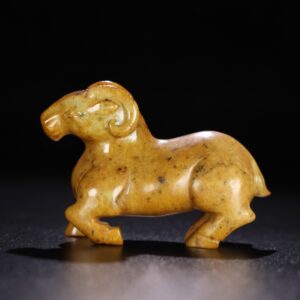 Chinese Natural Jade Carved Sheep