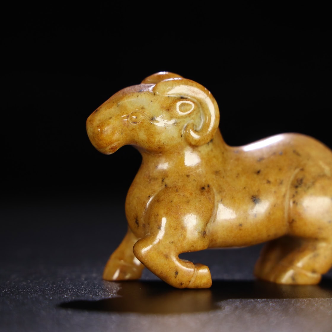 Chinese Natural Jade Carved Sheep