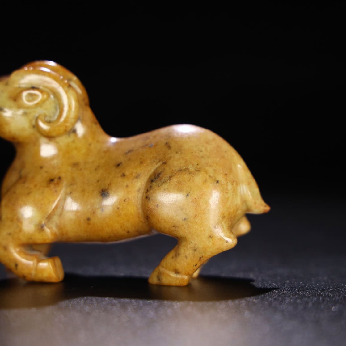 Chinese Natural Jade Carved Sheep