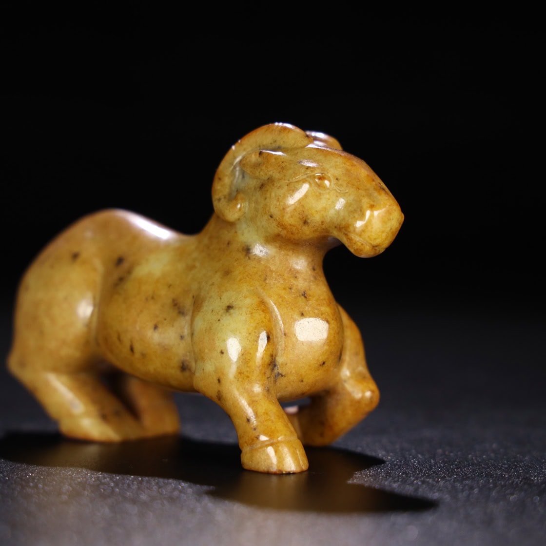 Chinese Natural Jade Carved Sheep