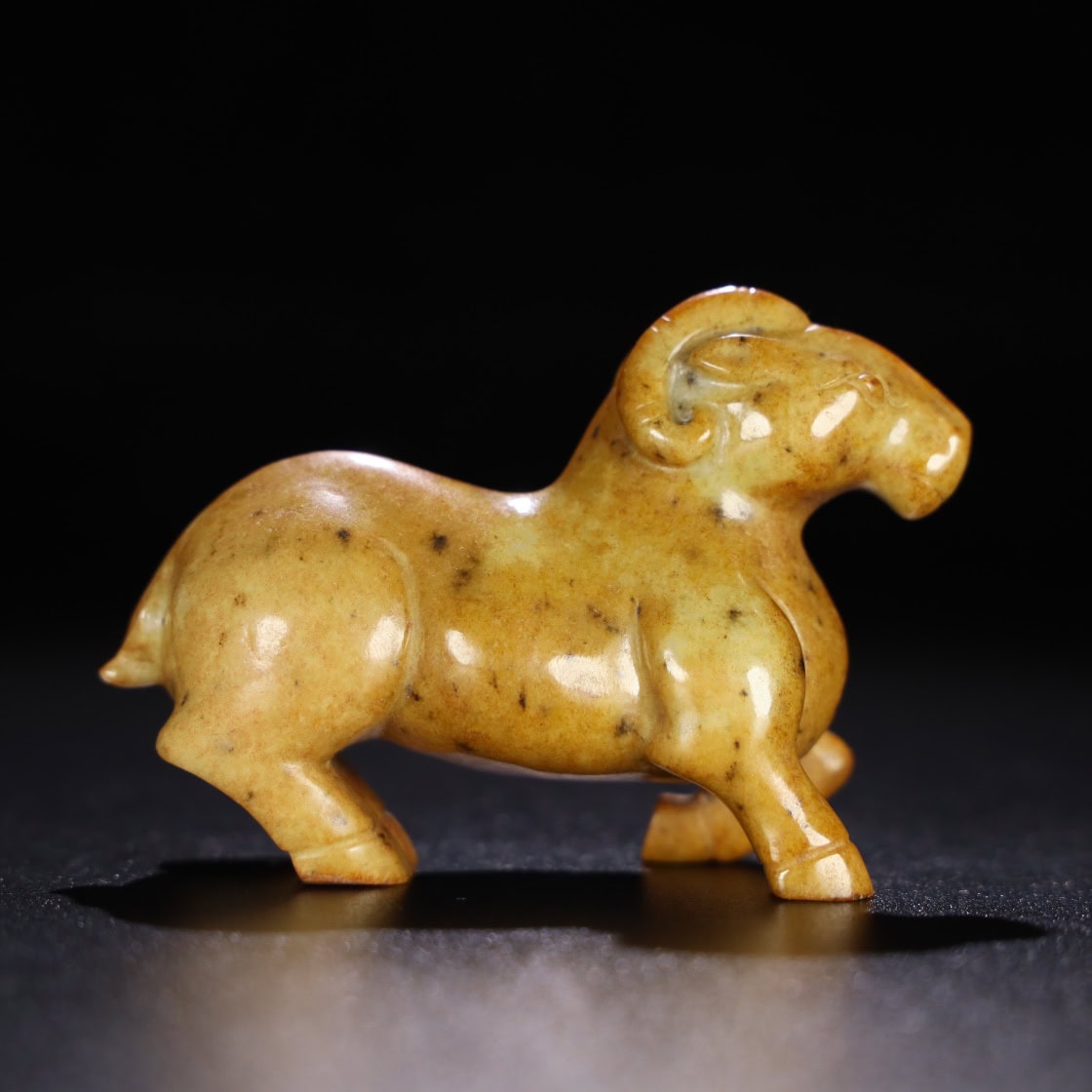 Chinese Natural Jade Carved Sheep