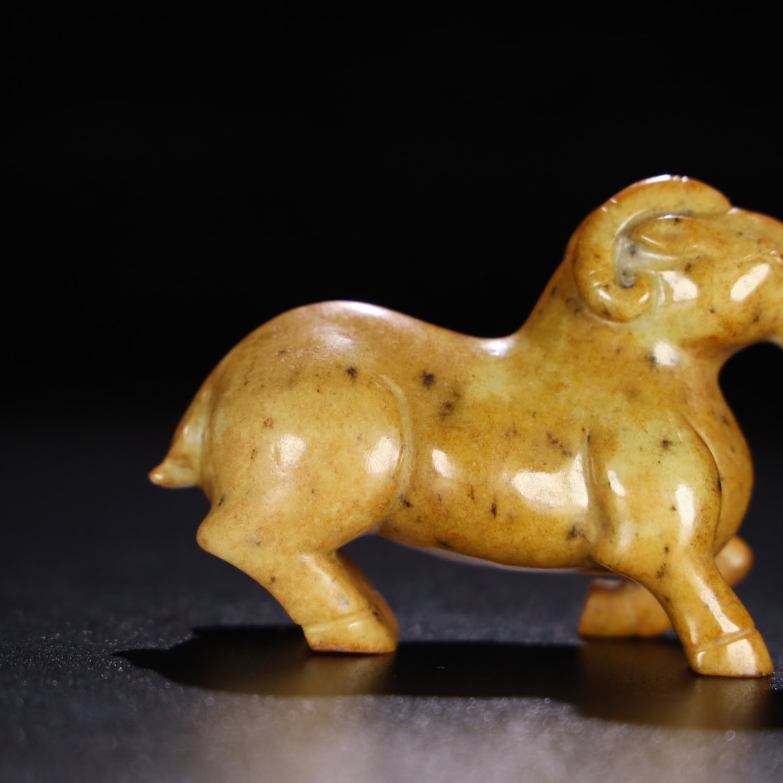 Chinese Natural Jade Carved Sheep