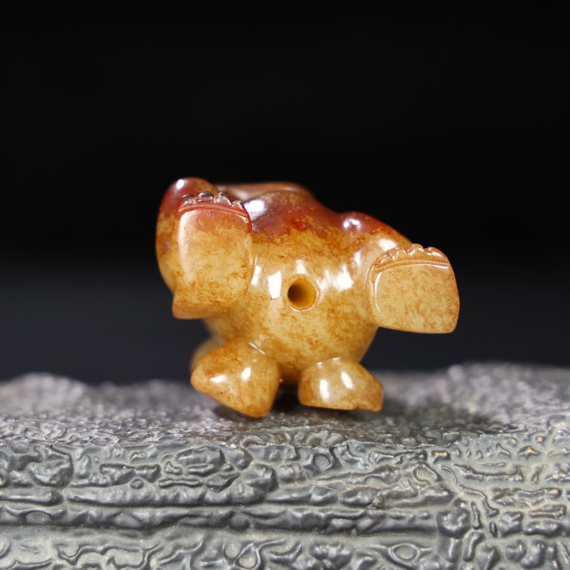 Chinese Natural Jade Carved Bear