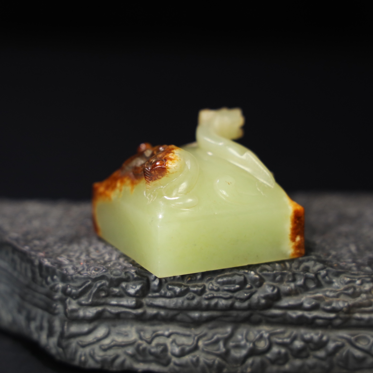 Chinese Natural Jade Carved Seal