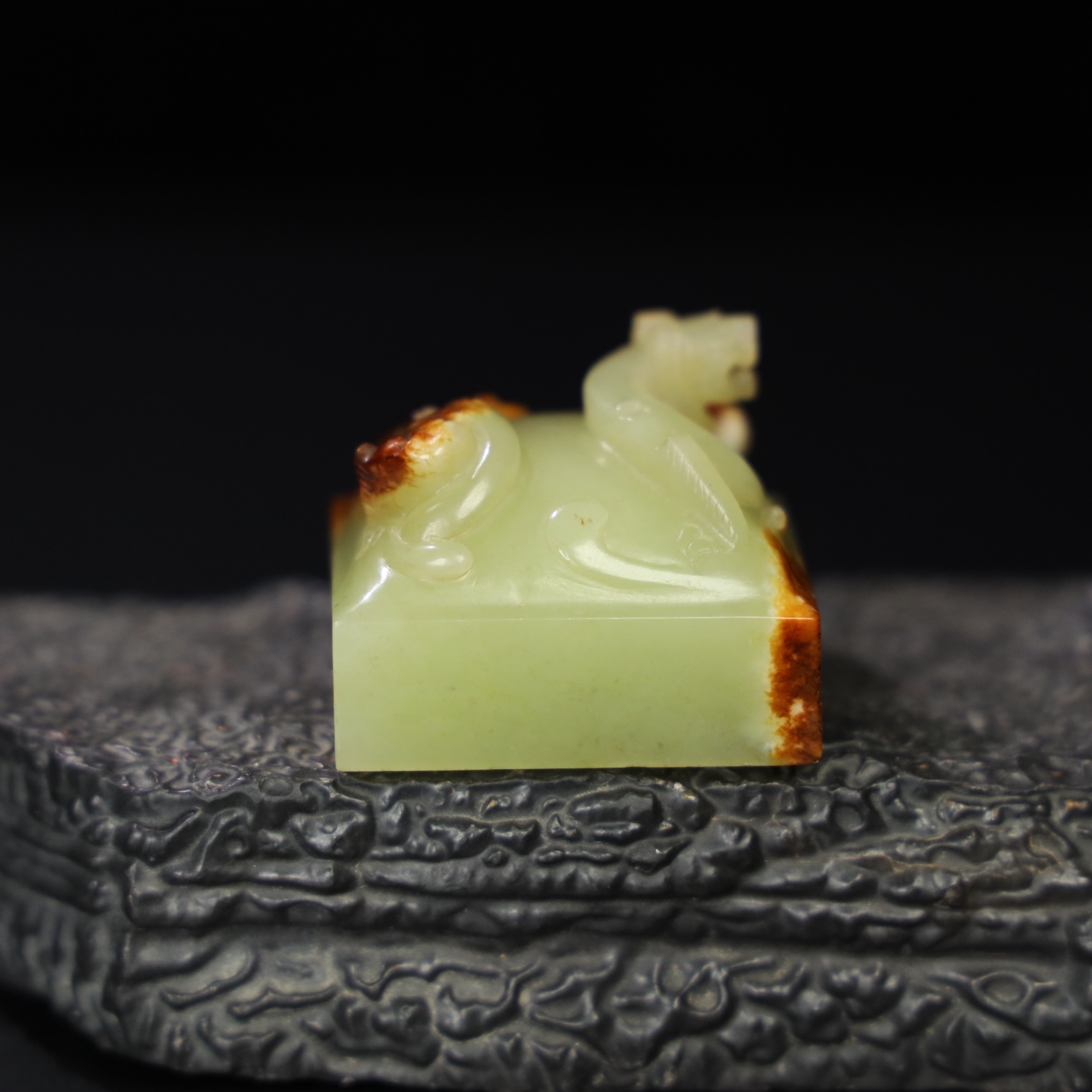 Chinese Natural Jade Carved Seal