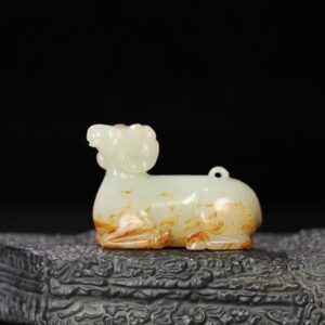 Chinese Natural Jade Carved sheep