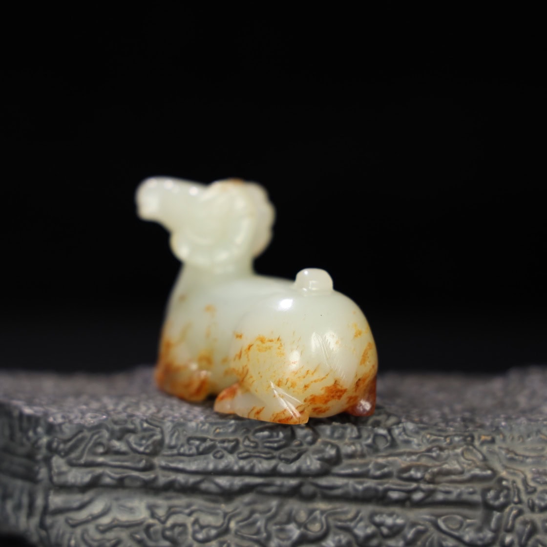 Chinese Natural Jade Carved sheep