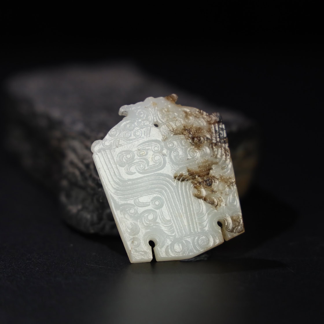 Chinese Natural Jade Carved masks