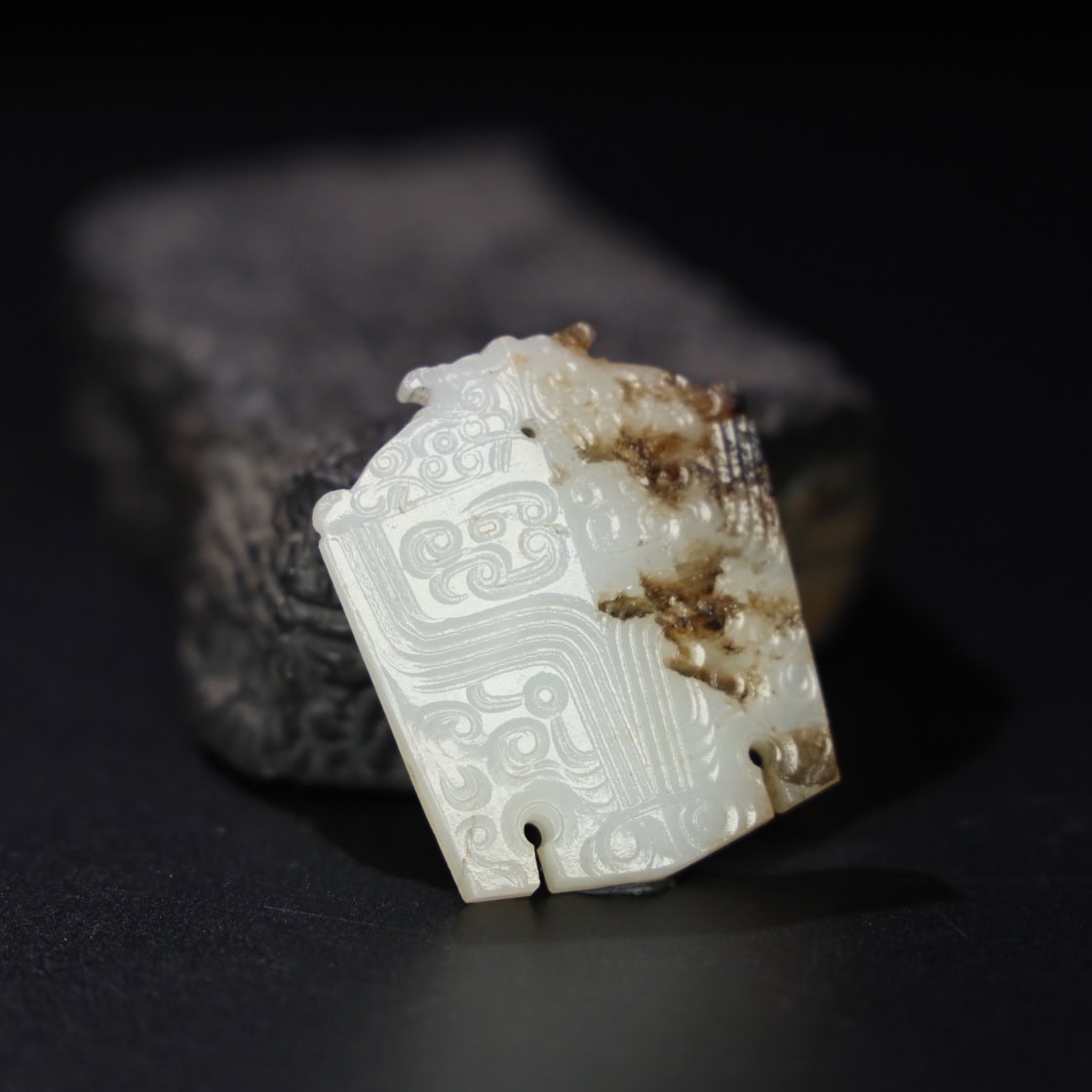 Chinese Natural Jade Carved masks
