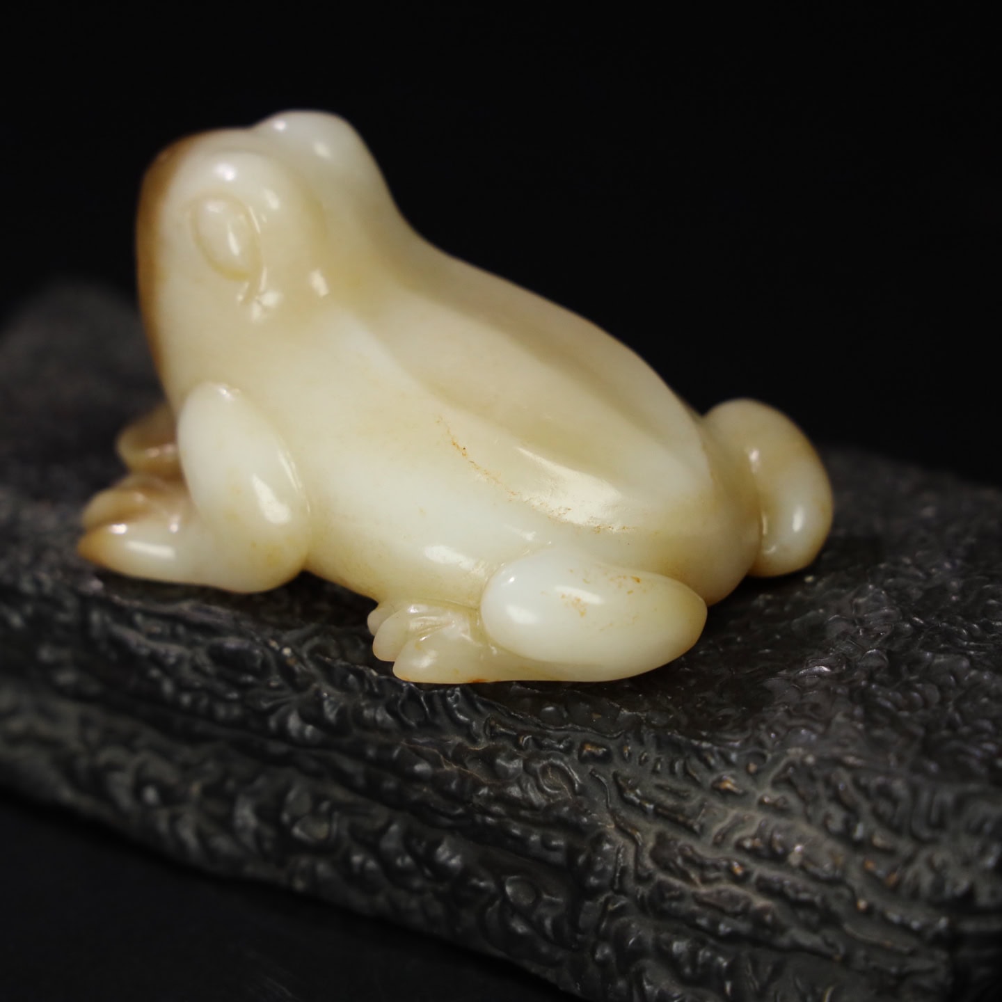 Chinese Natural Jade Carved Frog