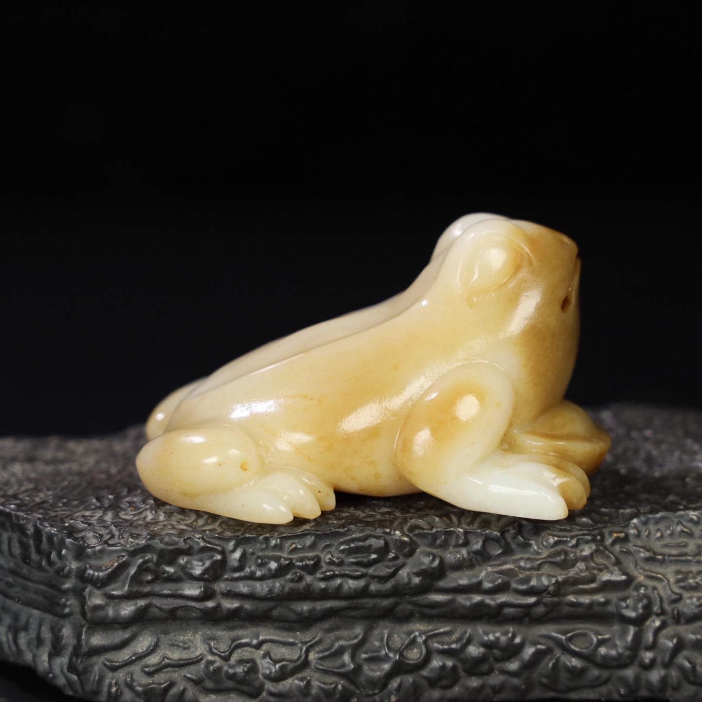 Chinese Natural Jade Carved Frog
