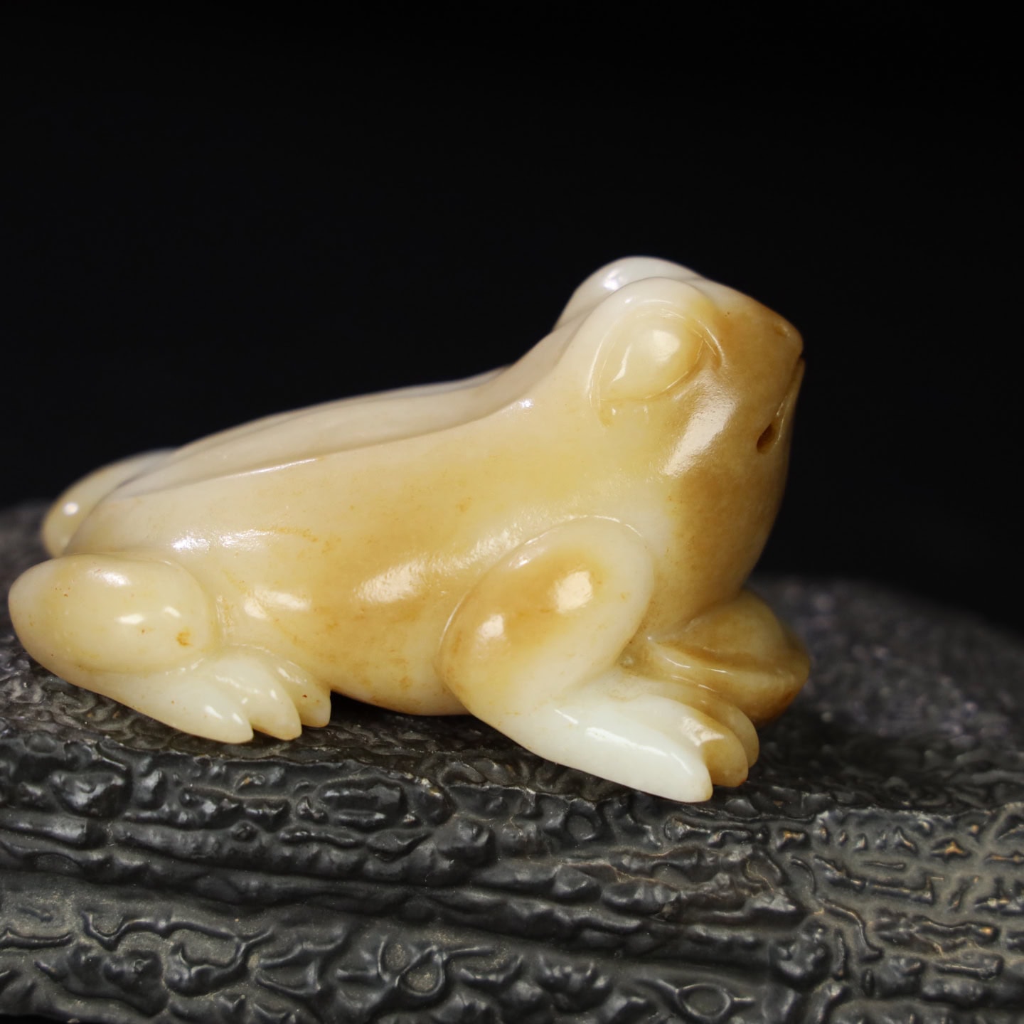 Chinese Natural Jade Carved Frog