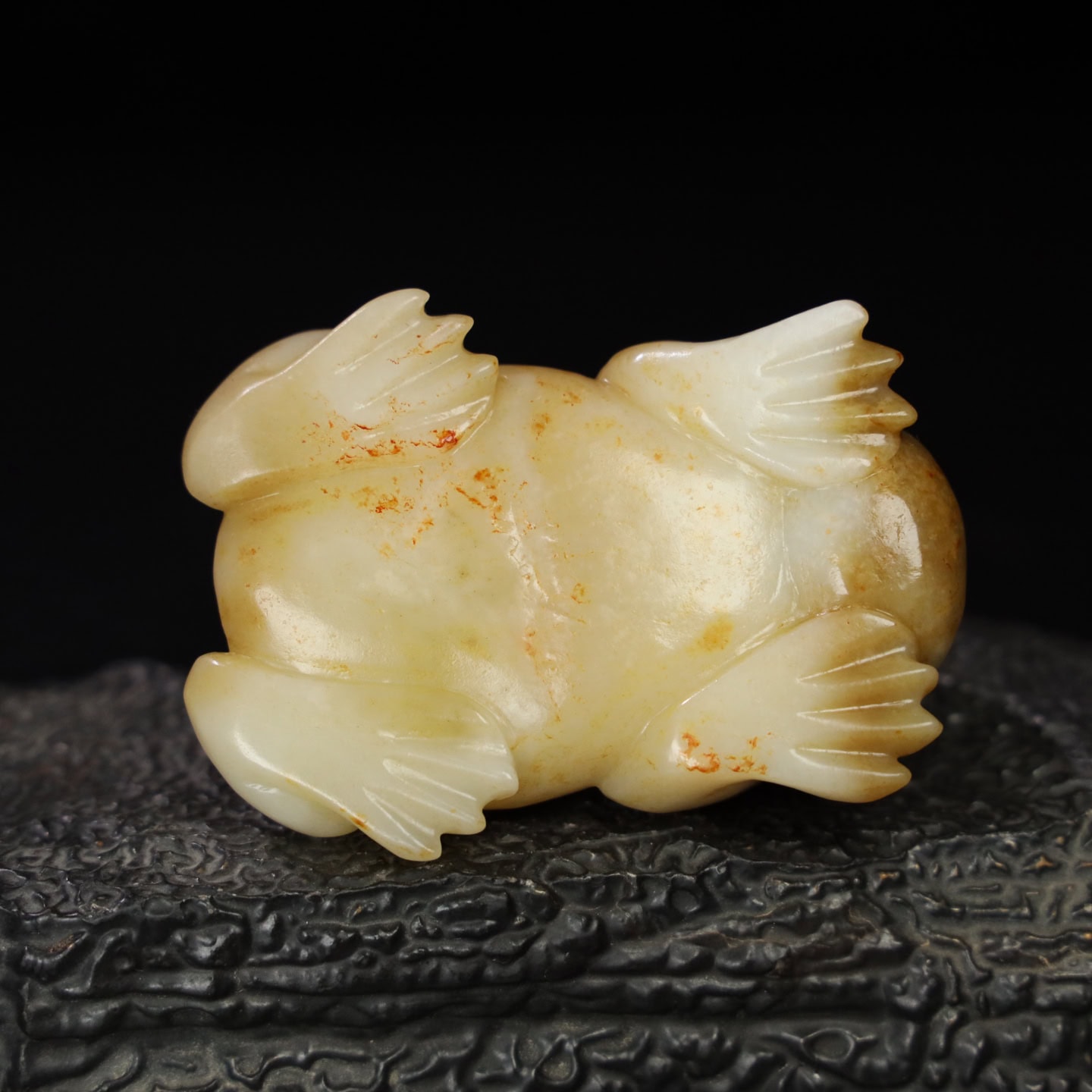 Chinese Natural Jade Carved Frog