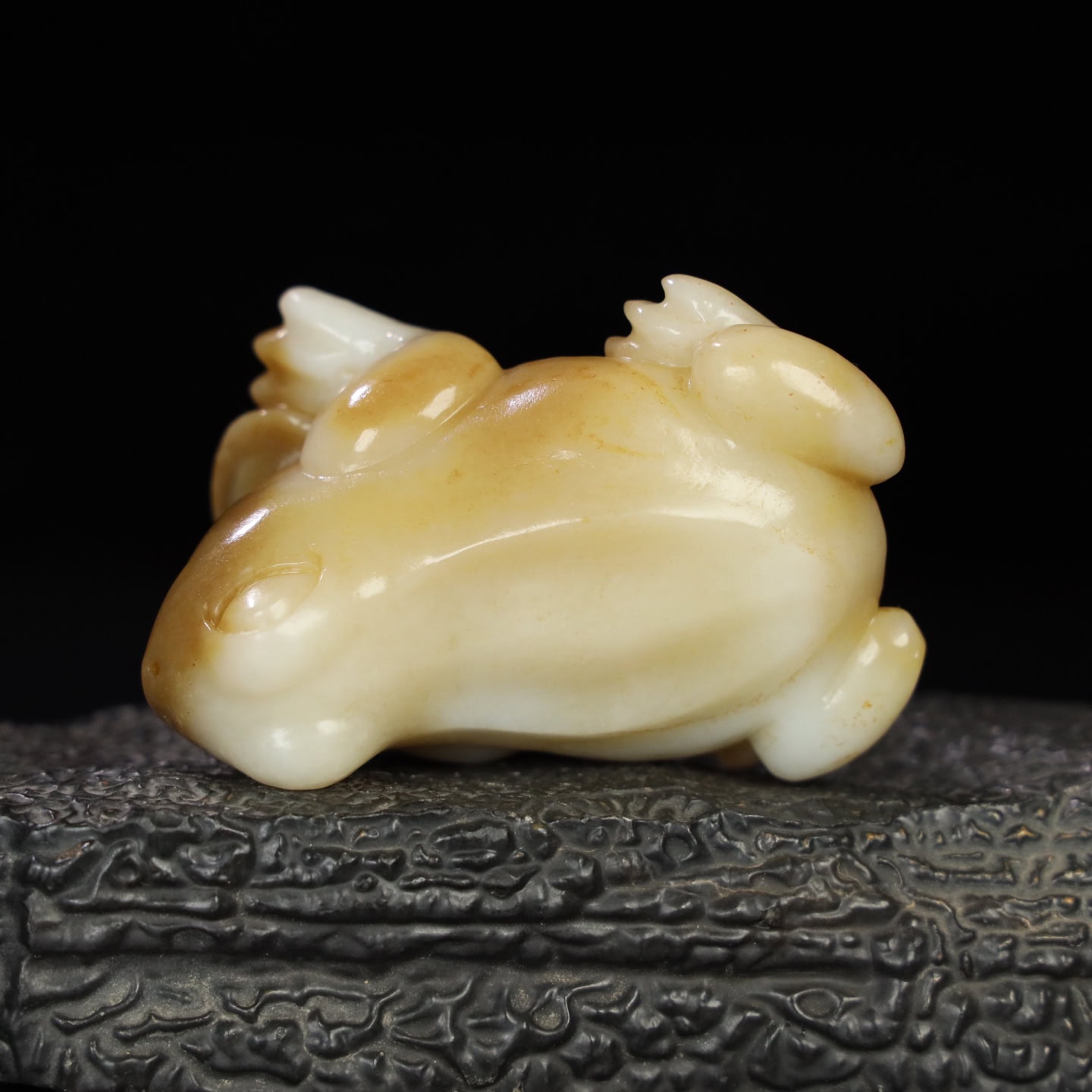 Chinese Natural Jade Carved Frog