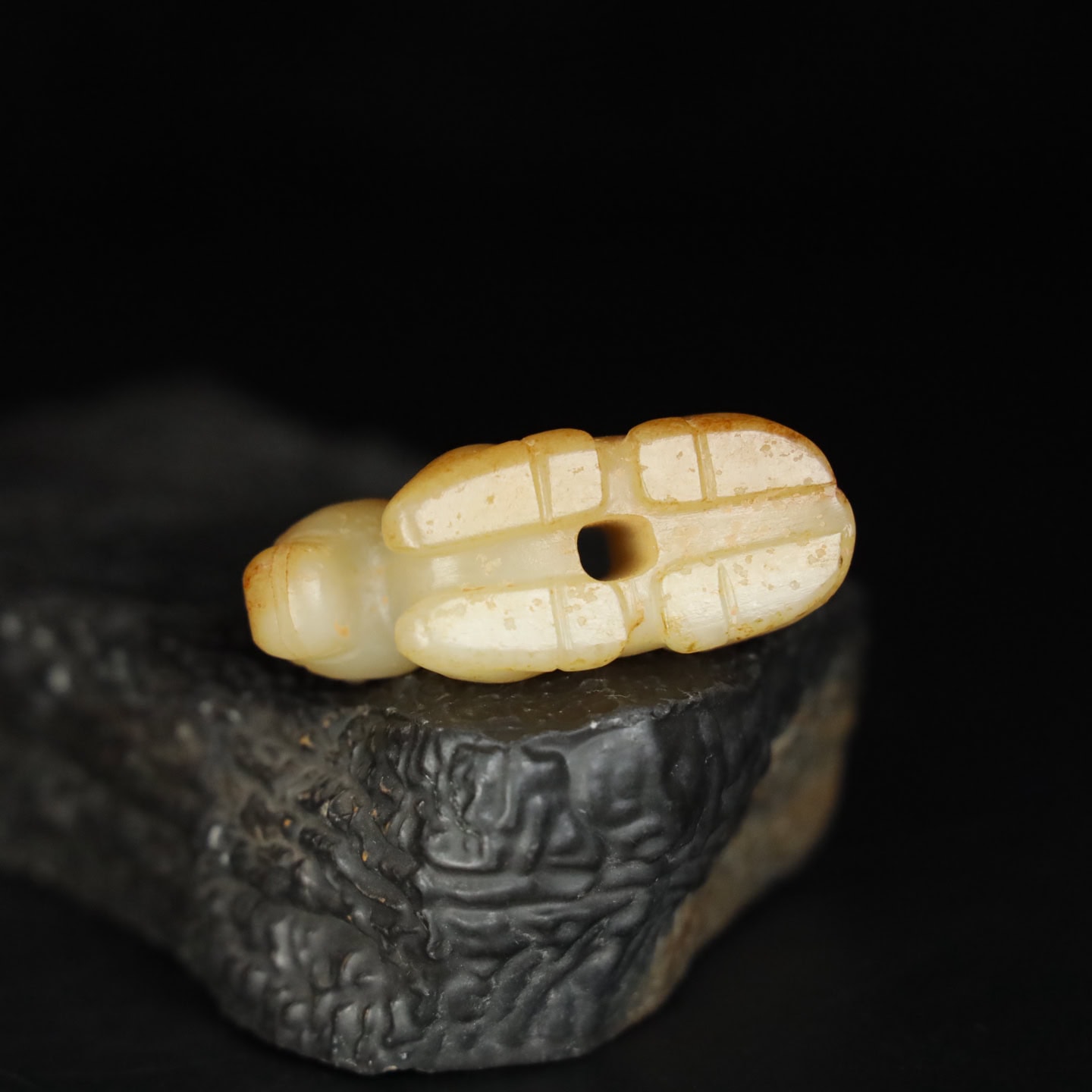 Chinese Natural Jade Carved Horses Statue