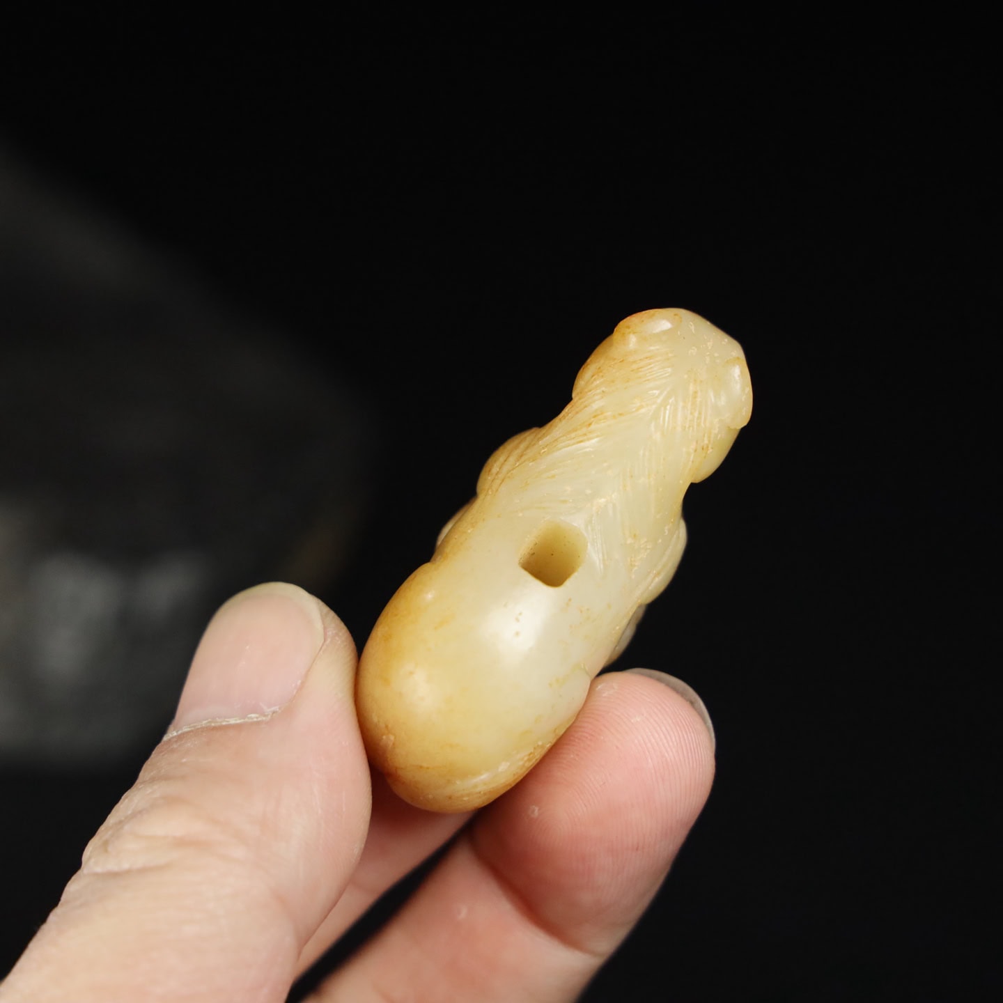 Chinese Natural Jade Carved Horses Statue