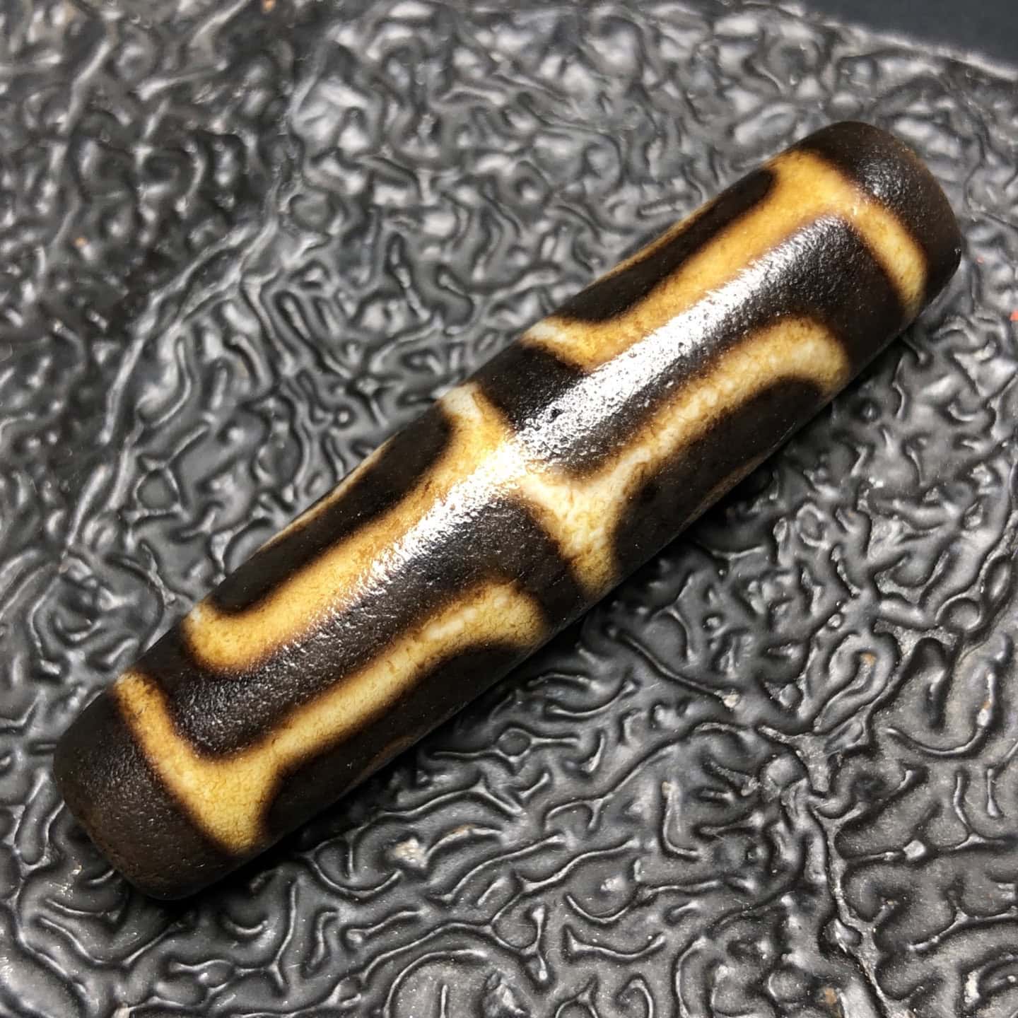 Chinese Natural Agate DZI Beads