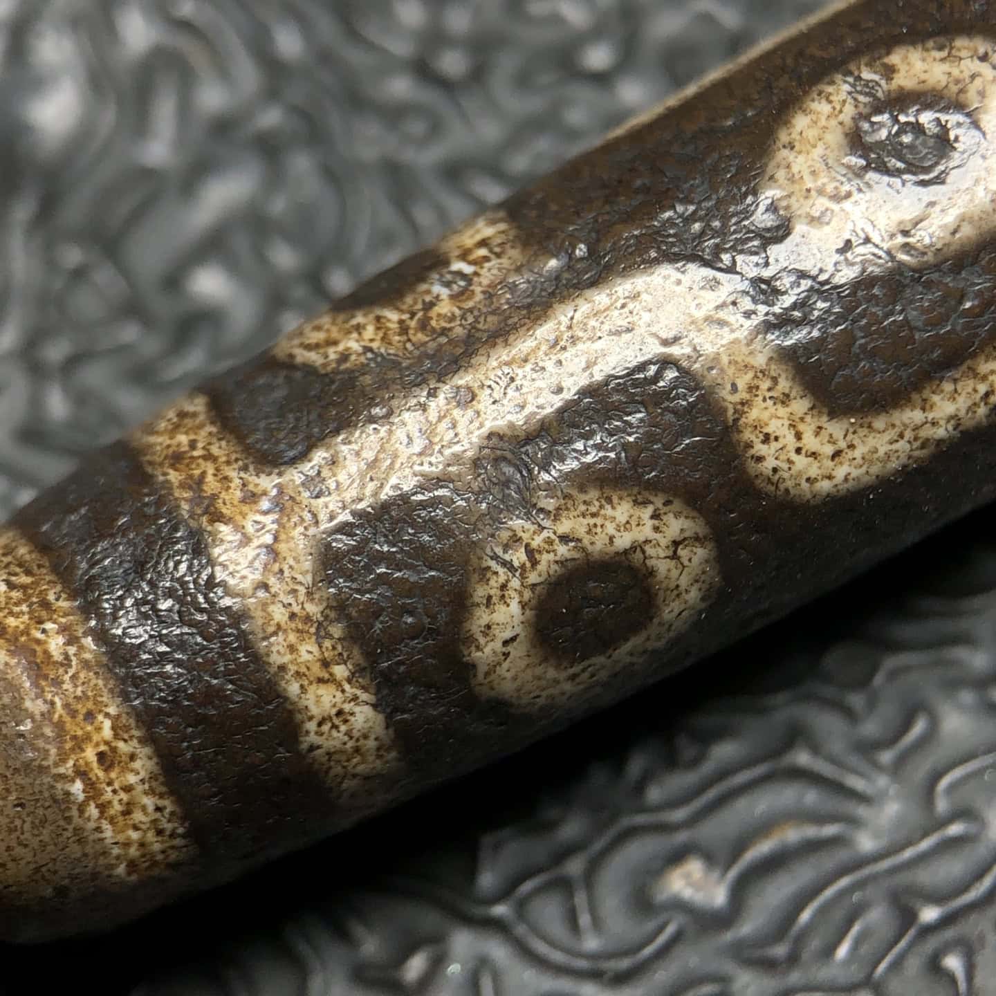 Chinese Natural Agate DZI Beads