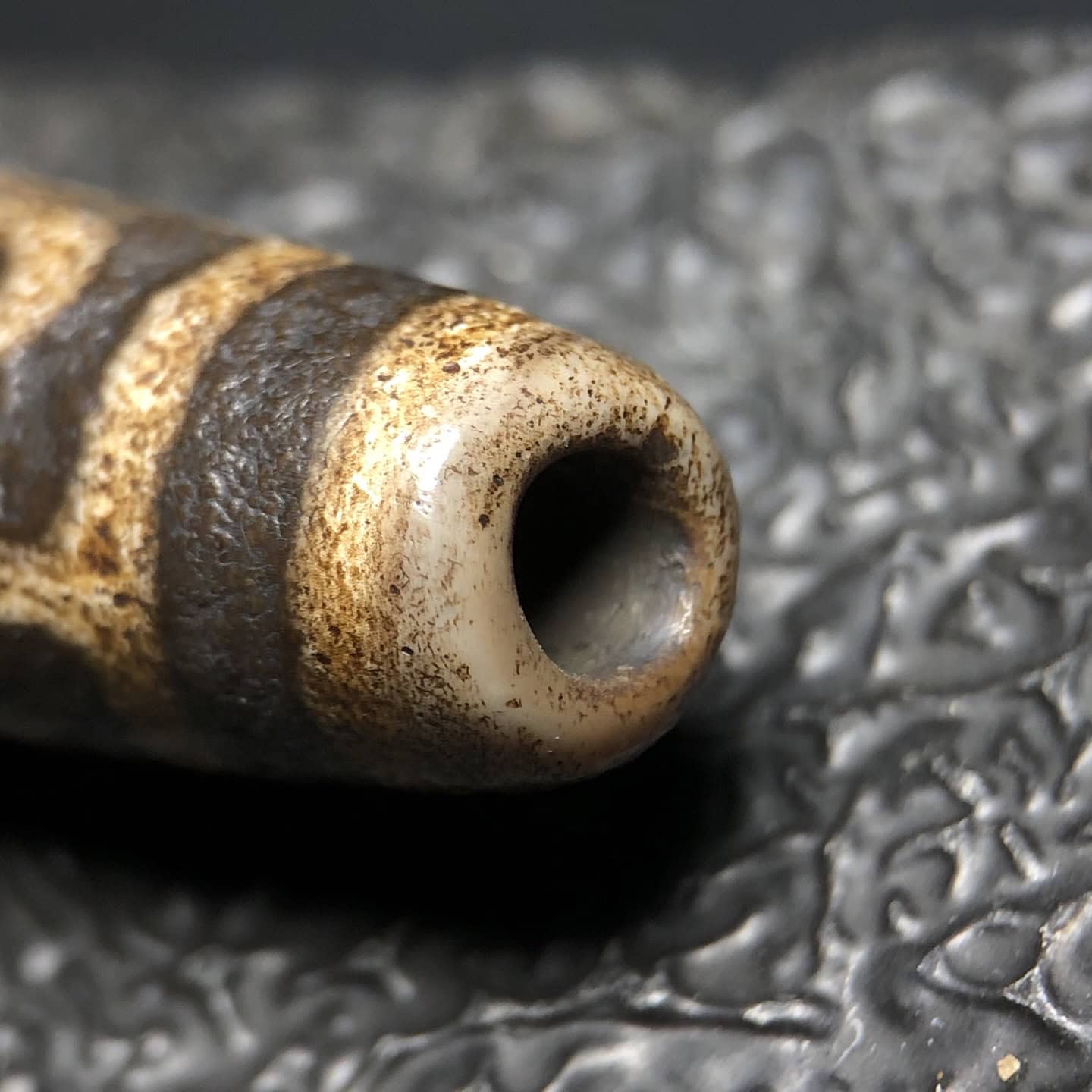 Chinese Natural Agate DZI Beads