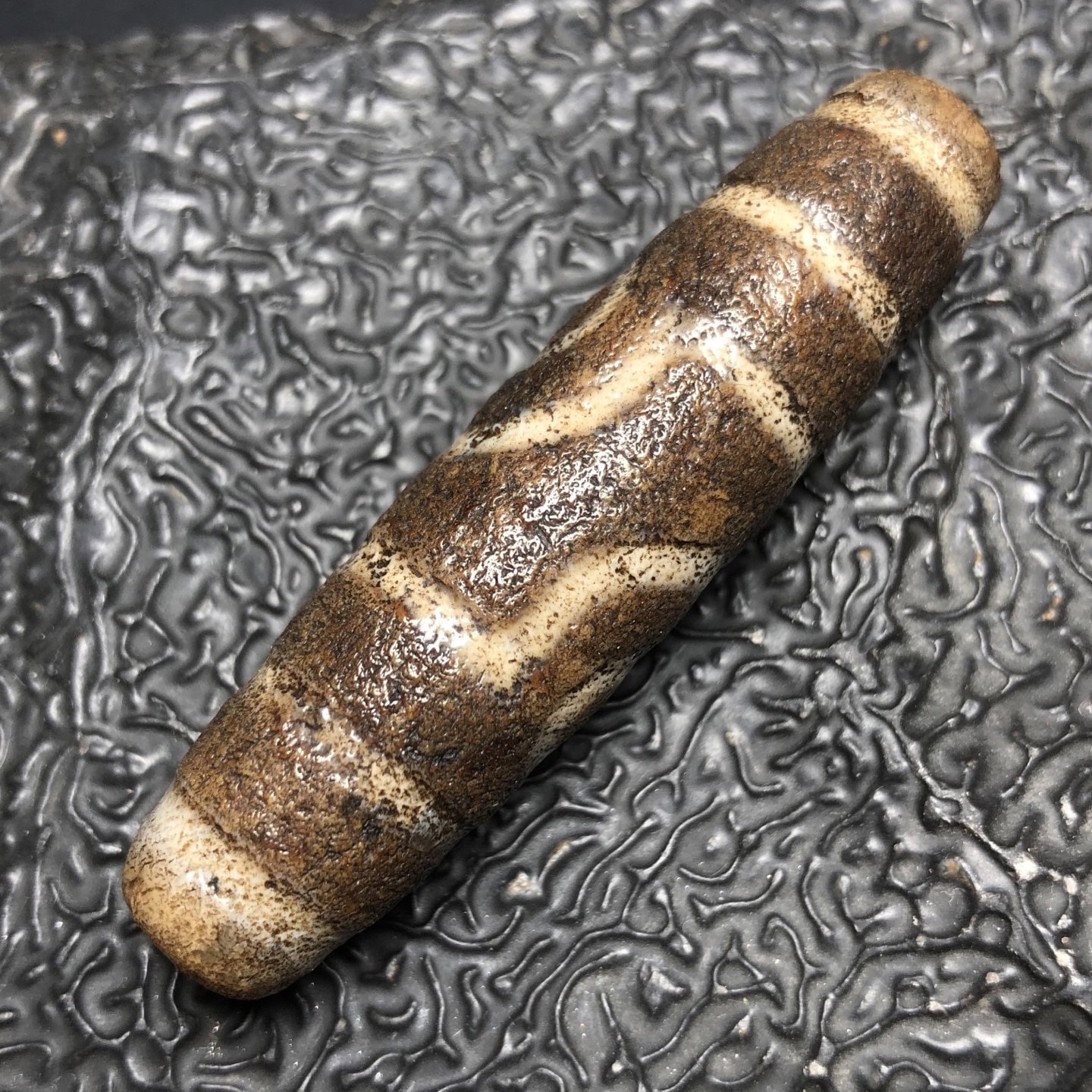 Chinese Natural Agate DZI Beads