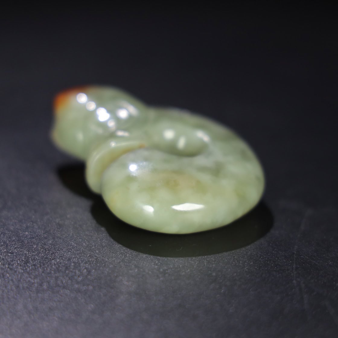 Chinese Natural Jade Carved Pig Dragon