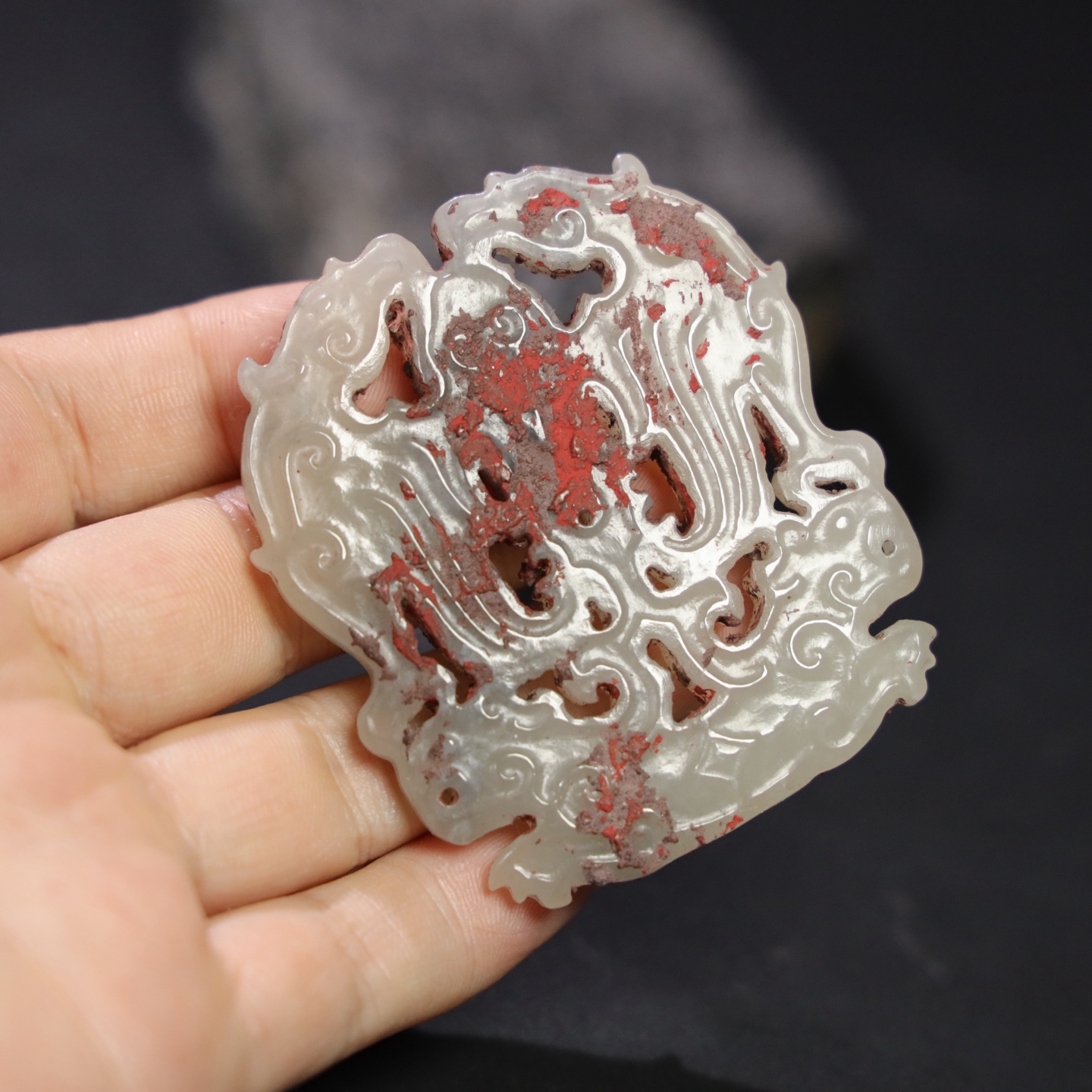 Chinese Natural Jade Carved Pendant
