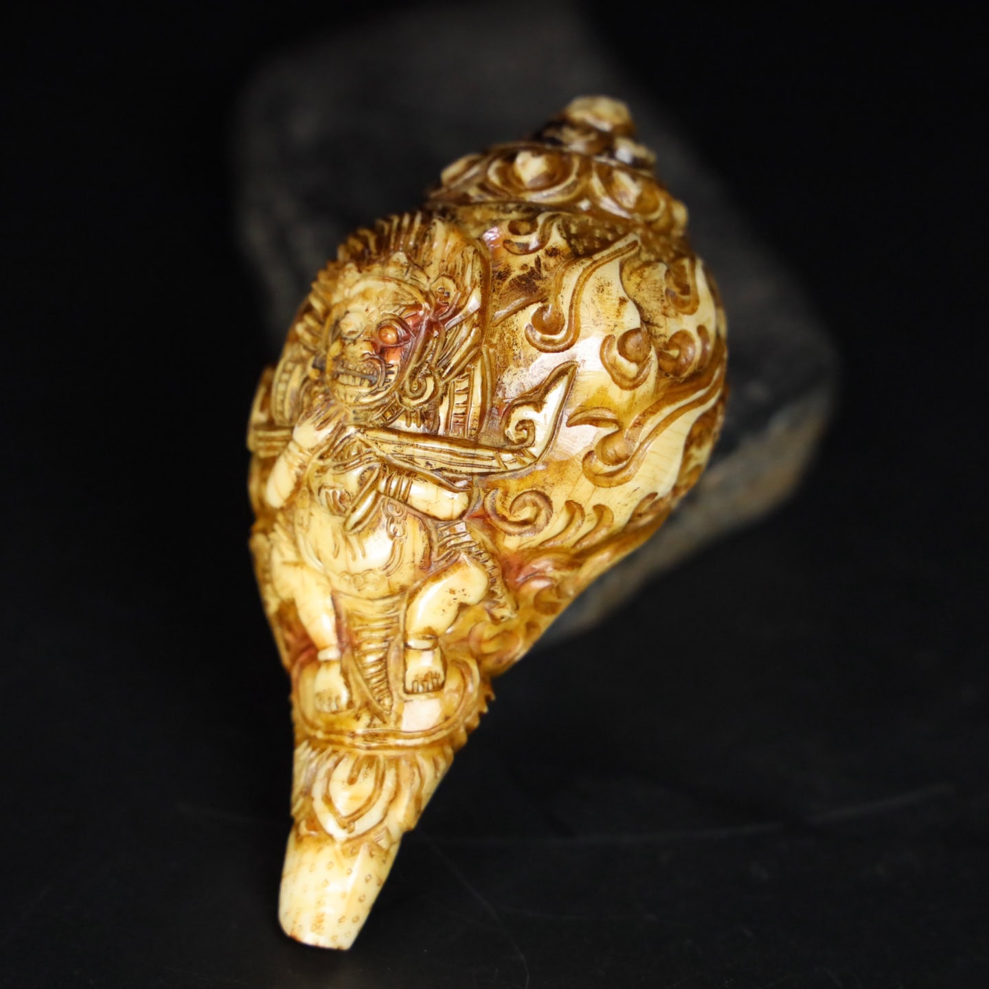 Chinese Natural Jade Carved Tibetan craftsmanshi