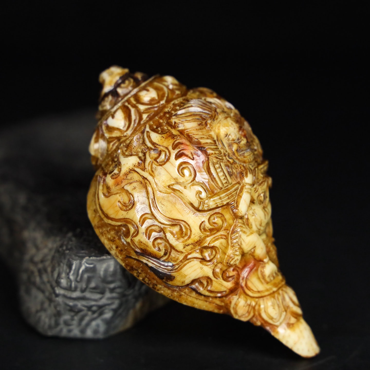 Chinese Natural Jade Carved Tibetan craftsmanshi
