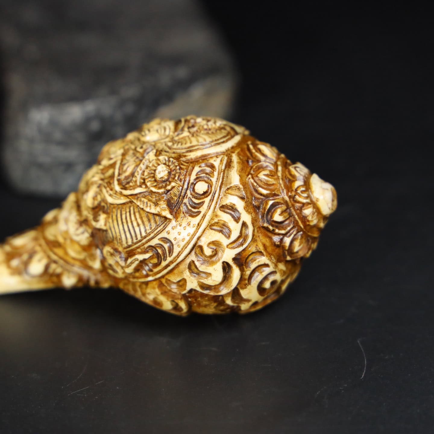 Chinese Natural Jade Carved Tibetan craftsmanshi