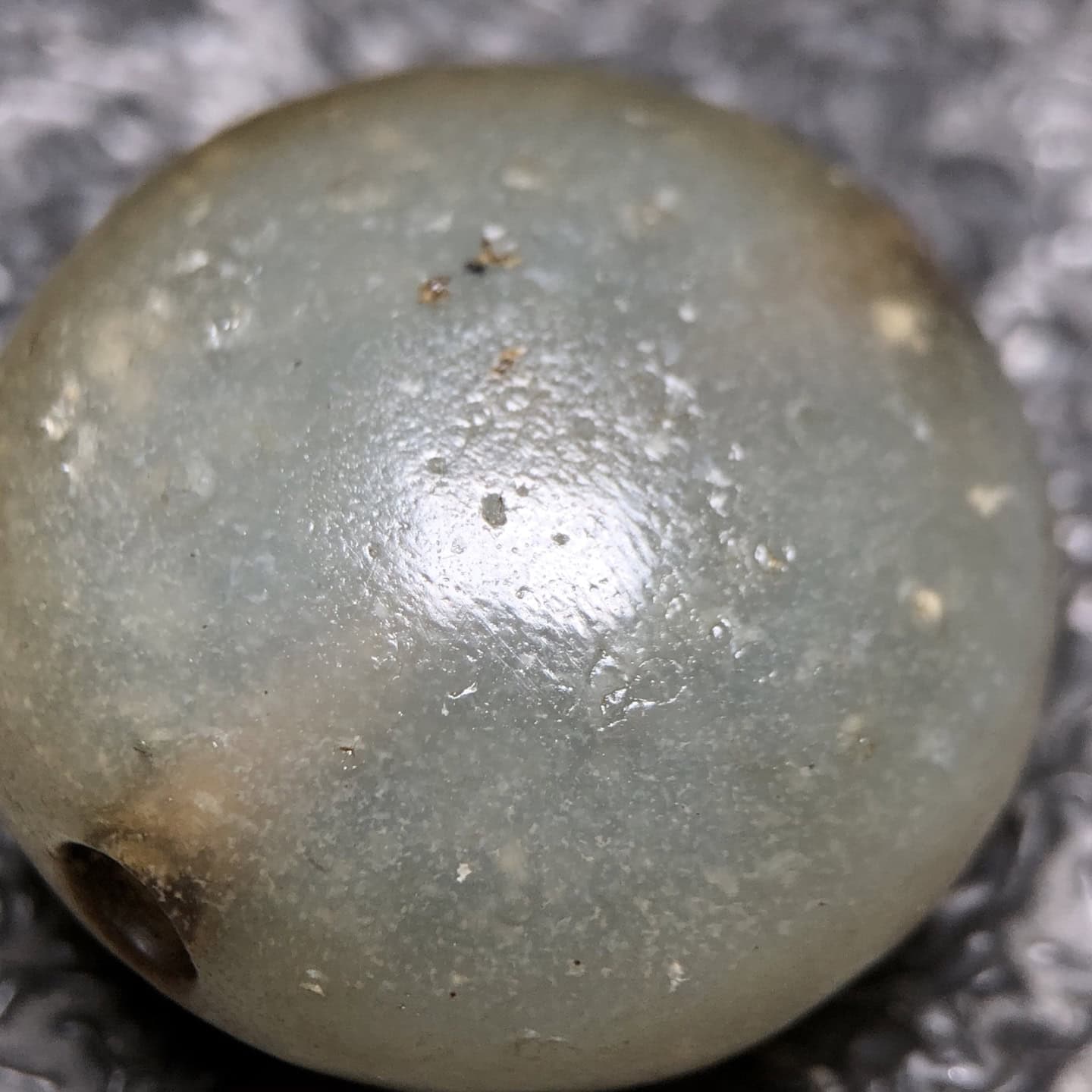 Chinese Natural Jade Carved bead