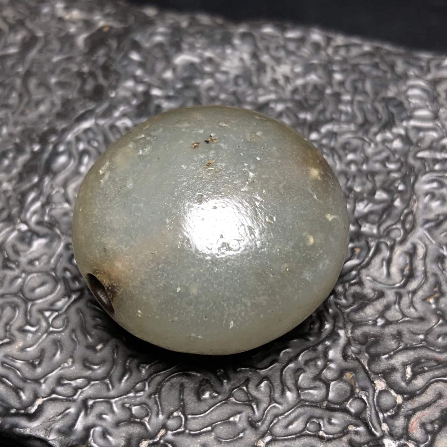 Chinese Natural Jade Carved bead