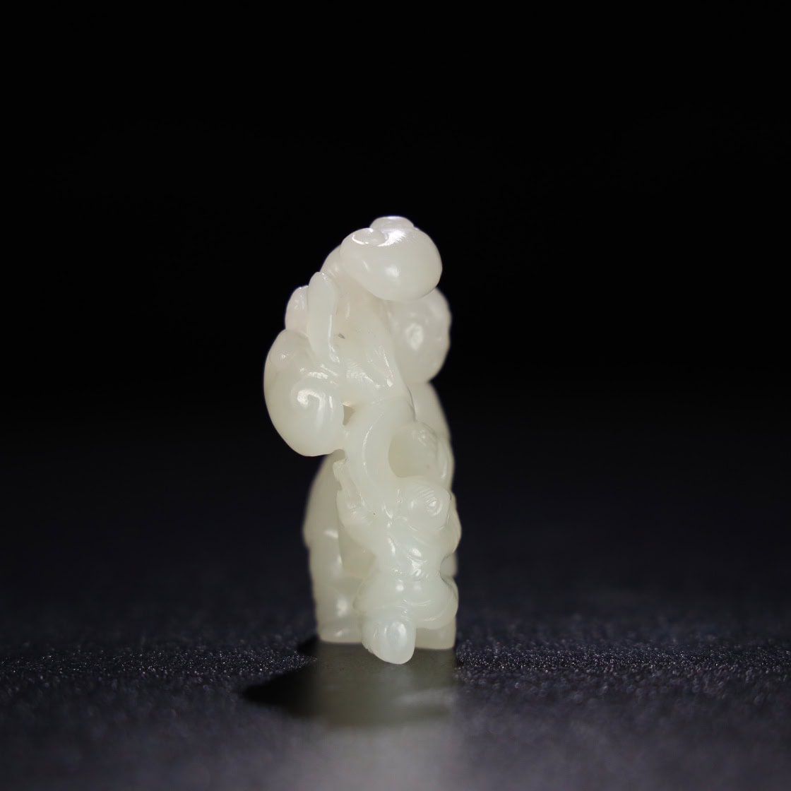 Chinese Natural Jade Carved Boy Statue
