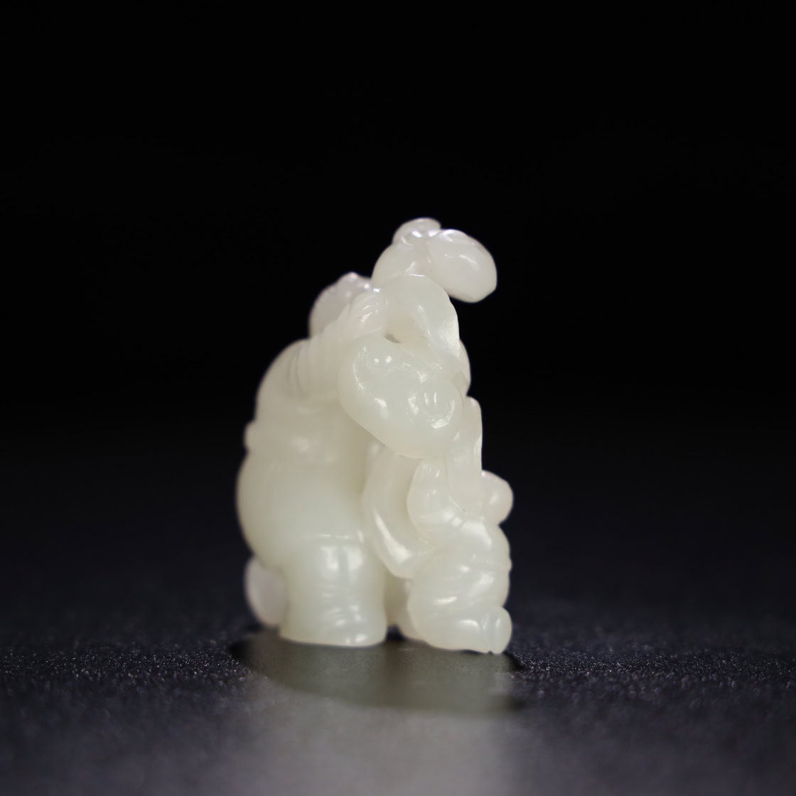 Chinese Natural Jade Carved Boy Statue