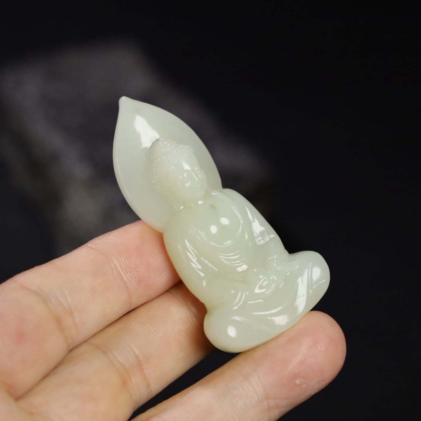 Chinese Natural Jade Carved Buddha
