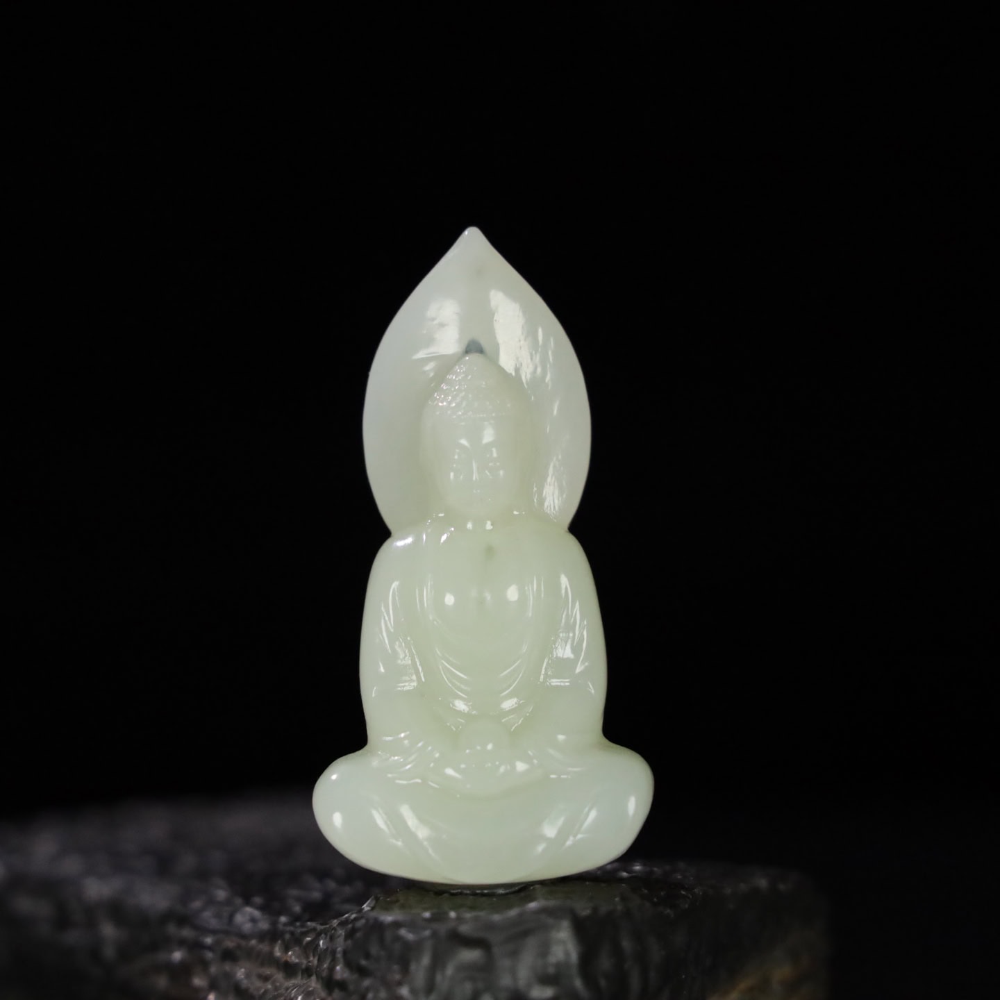Chinese Natural Jade Carved Buddha