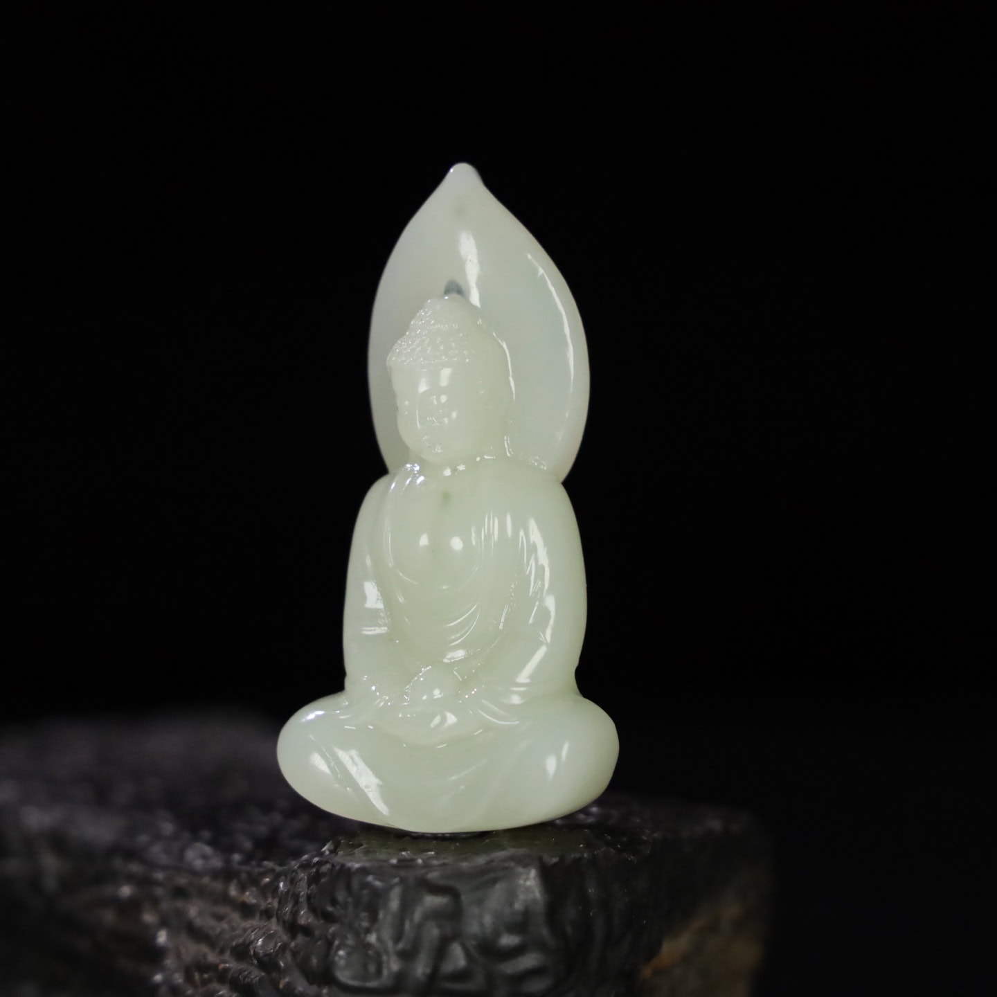 Chinese Natural Jade Carved Buddha
